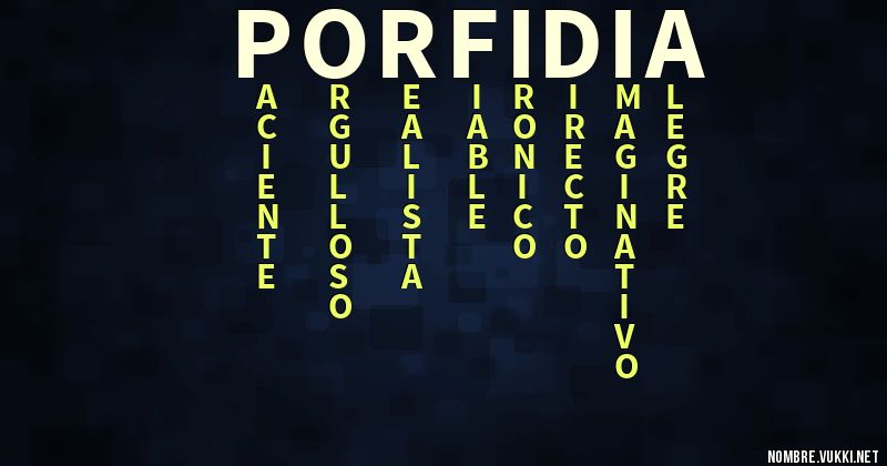 Acróstico porfidia