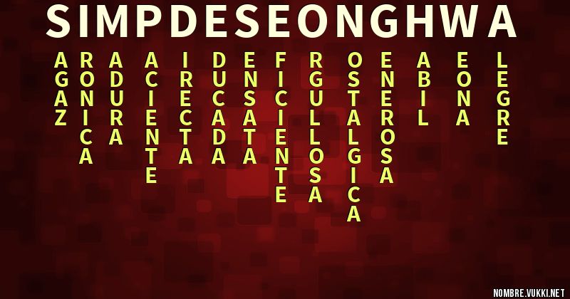 Acróstico simp de seonghwa