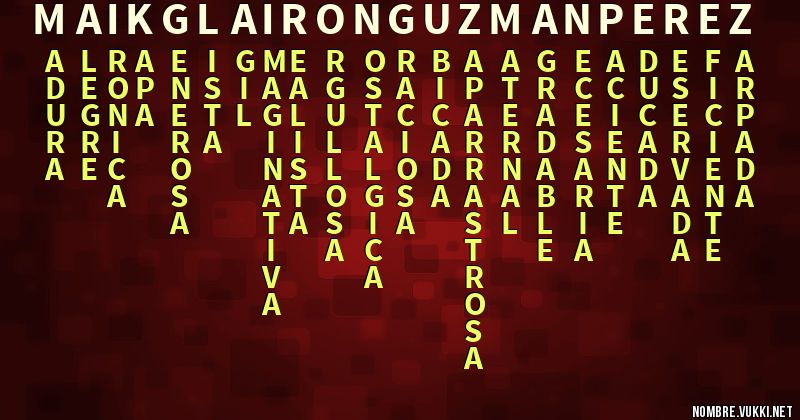 Acróstico maik glairon guzman perez