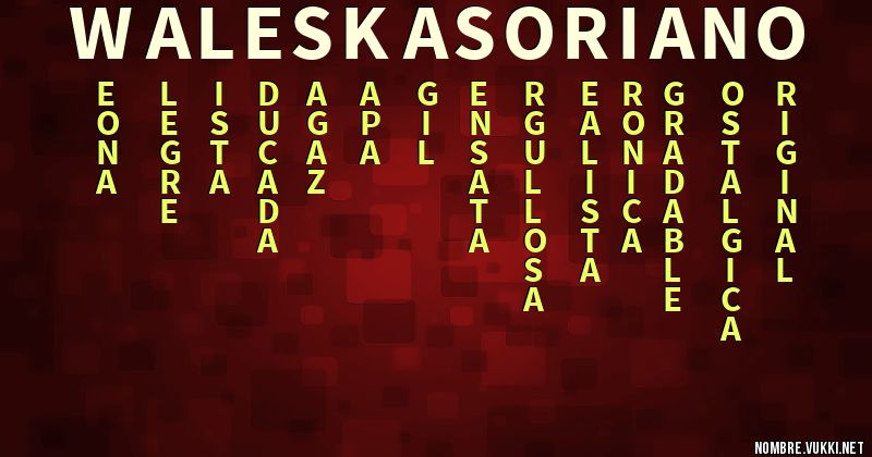 Acróstico waleska soriano