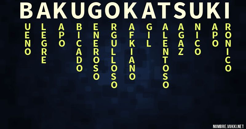 Acróstico bakugo katsuki