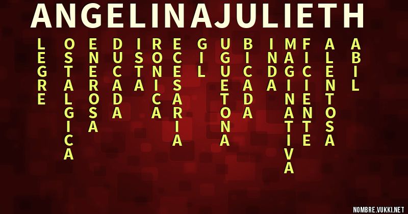 Acróstico angelina julieth