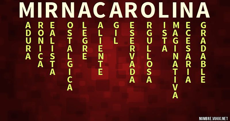 Acróstico mirna carolina