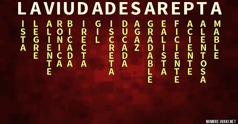Acróstico la viuda de sarepta