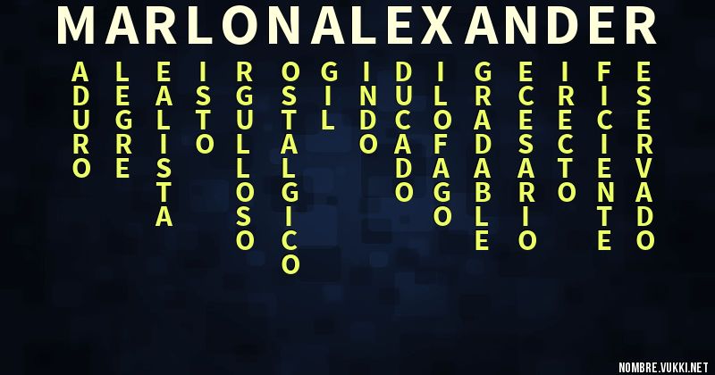 Acróstico marlon alexander