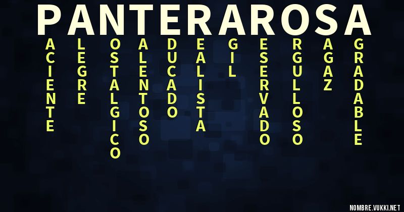 Acróstico pantera rosa