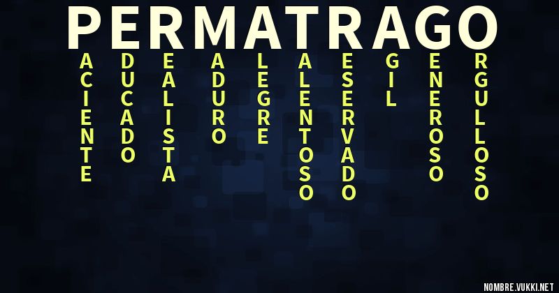 Acróstico permatrago