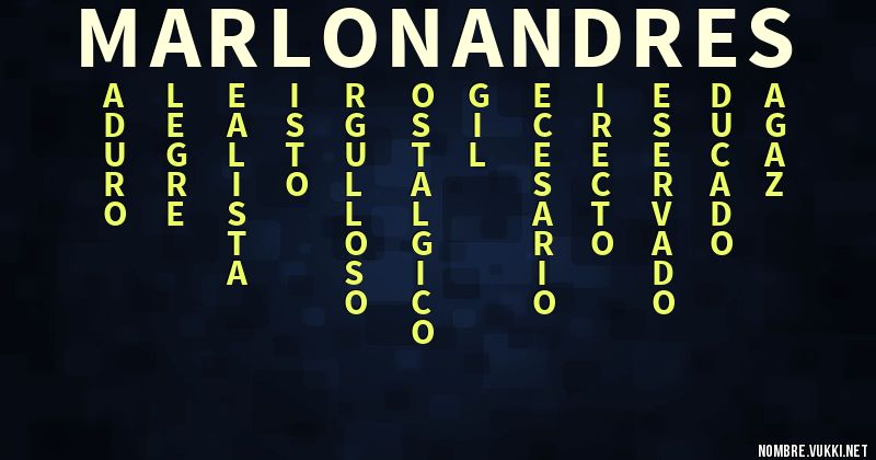Acróstico marlon andres