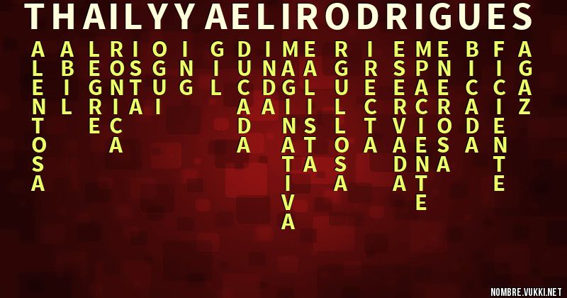 Acróstico thaily yaeli rodrigues