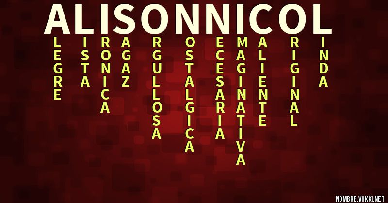 Acróstico alison nicol