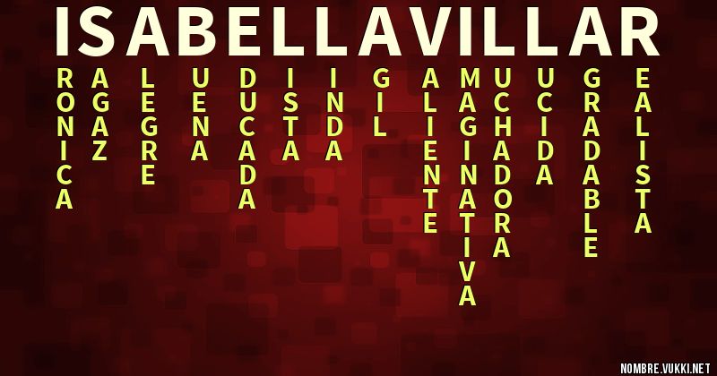 Acróstico isabellavillar