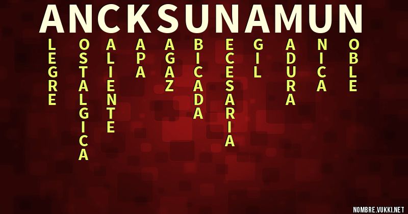 Acróstico anck-su-namun