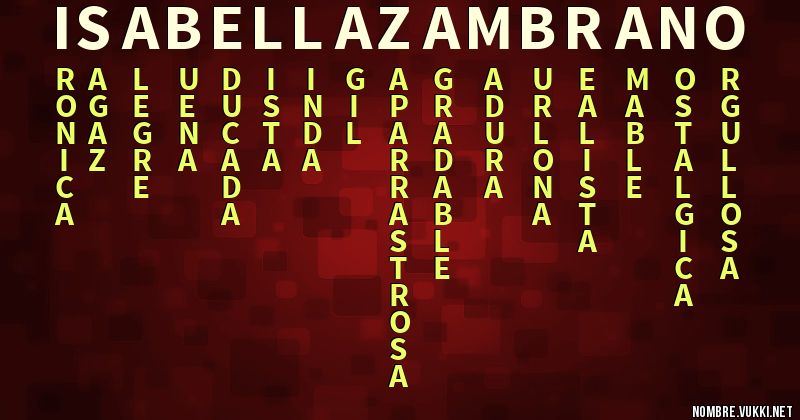 Acróstico isabellazambrano