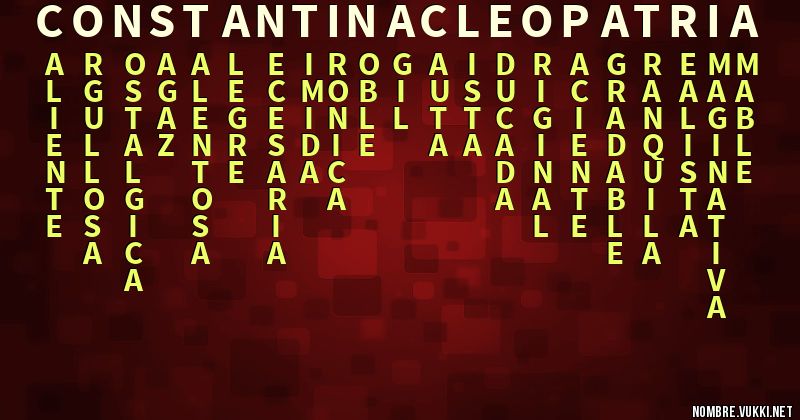 Acróstico constantina cleopatria
