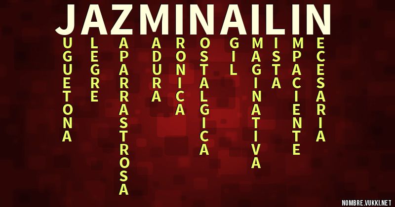 Acróstico jazmin ailin