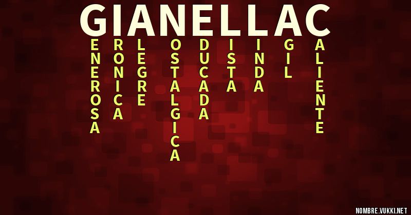 Acróstico gianella :c