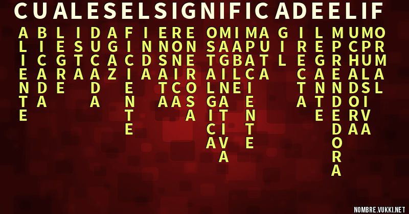 Acróstico cual es el significa de elif