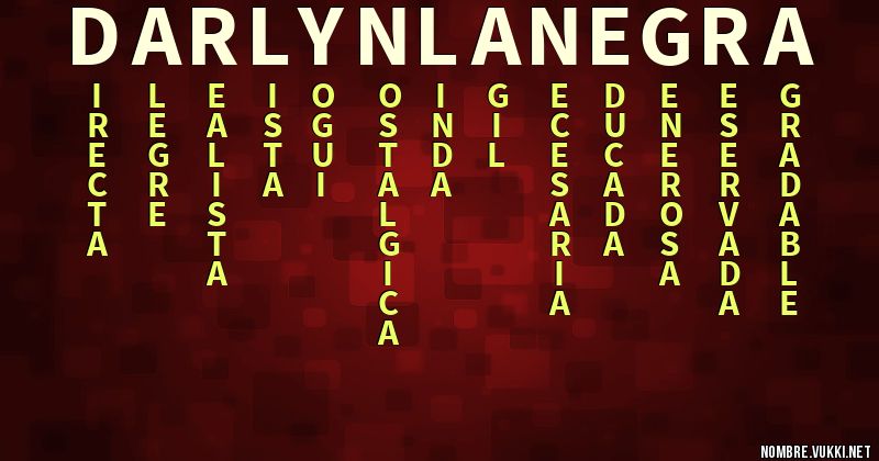 Acróstico darlyn la negra