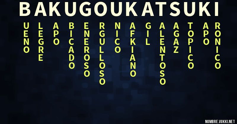 Acróstico bakugou katsuki