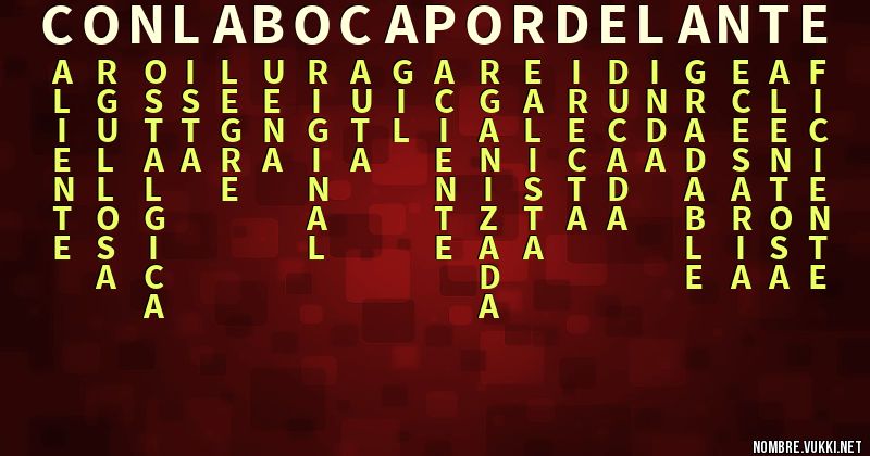 Acróstico conlabocapordelante