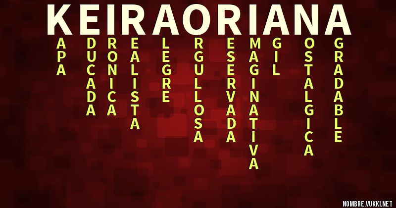 Acróstico keira oriana