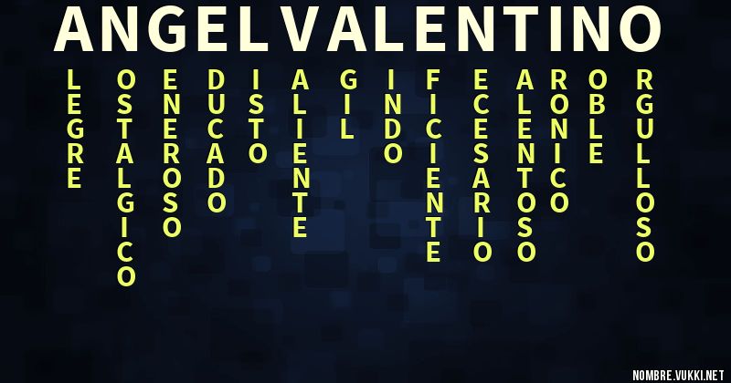 Acróstico angel valentino