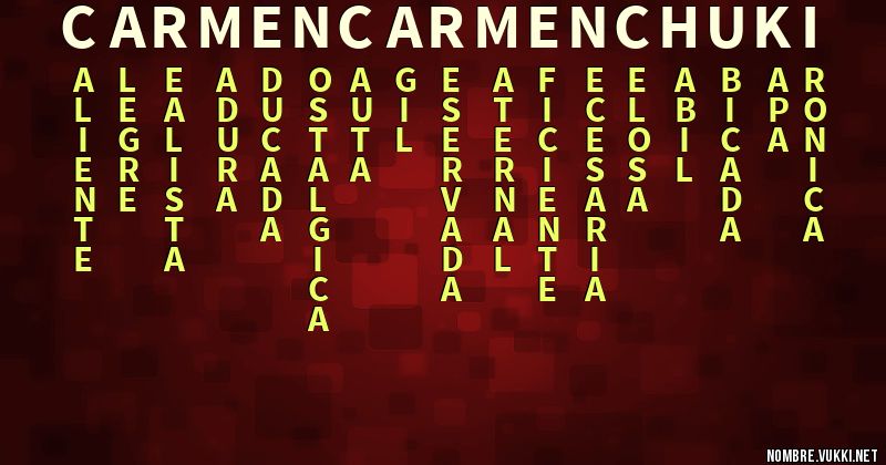 Acróstico carmen-carmenchuki