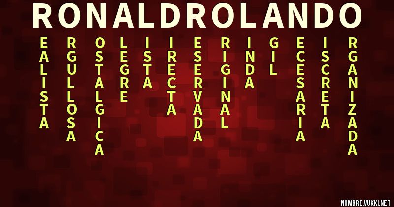 Acróstico ronald rolando