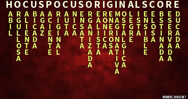 Acróstico hocus pocus (original score)