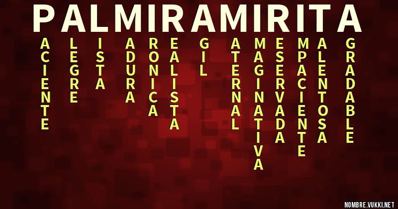 Acróstico palmira: mirita