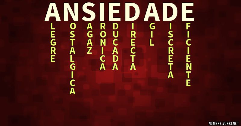 Acróstico ansiedade