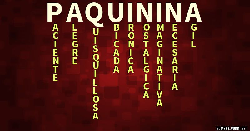 Acróstico paqui niña