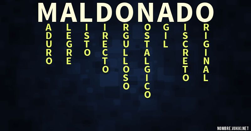 Acróstico maldonado