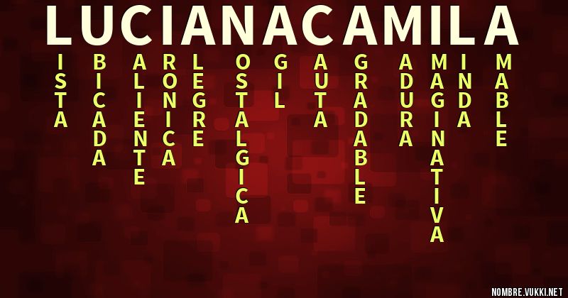 Acróstico luciana camila
