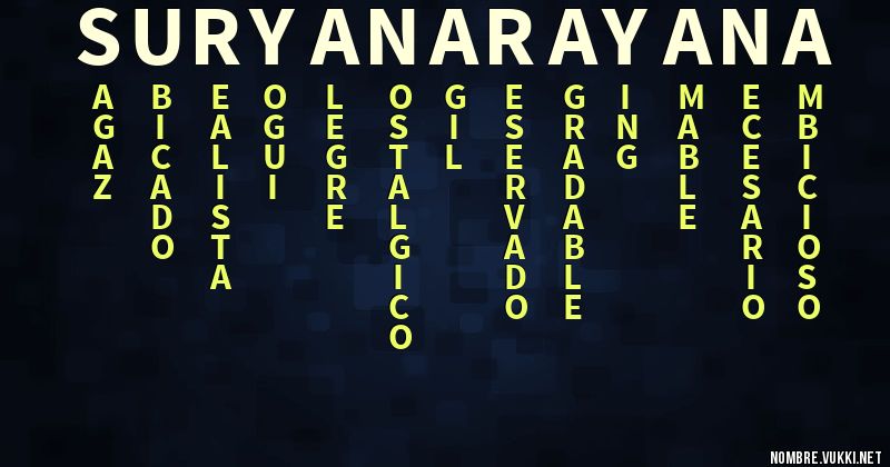 Acróstico surya narayana