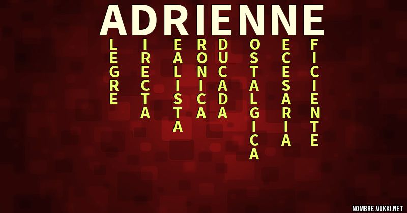 Acróstico adrienne