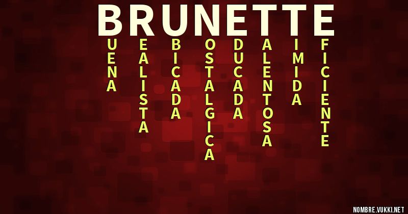 Acróstico brunette