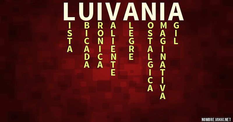 Acróstico luivania