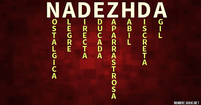 Acróstico nadezhda