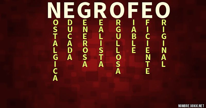 Acróstico negro feo