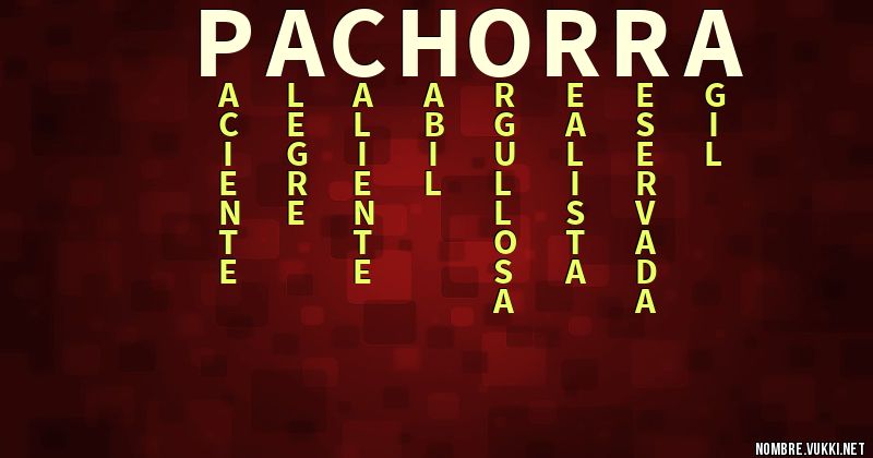 Acróstico pachorra