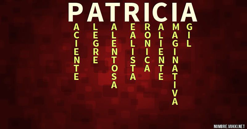 Acróstico patricia.