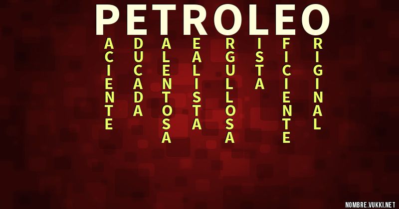 Acróstico petróleo