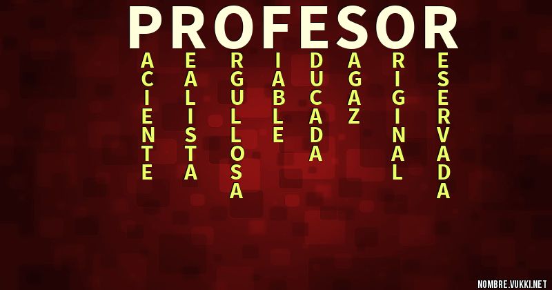 Acróstico profesor