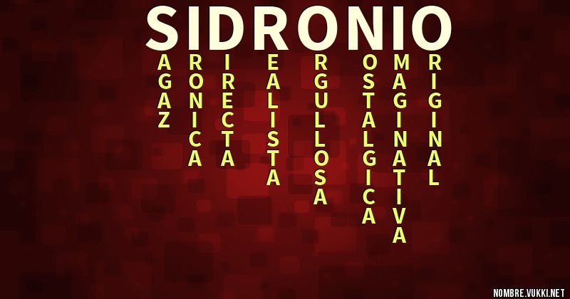 Acróstico sidronio