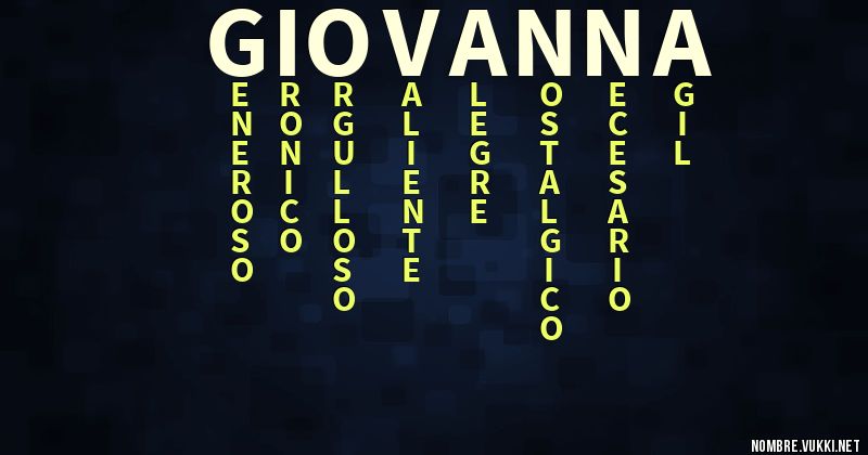 Acróstico giovanna