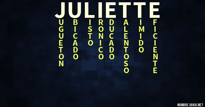 Acróstico juliette