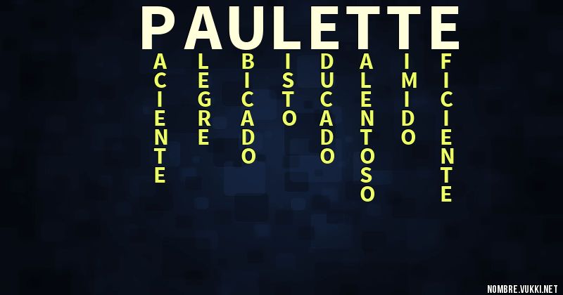 Acróstico paulette