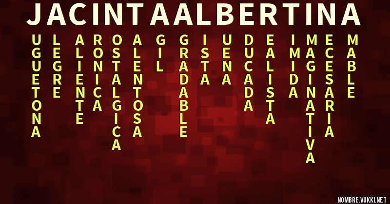 Acróstico jacinta albertina