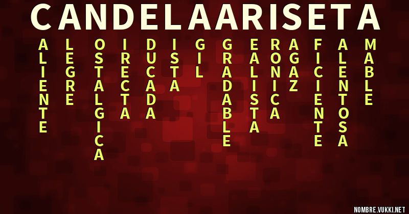 Acróstico candela ariseta